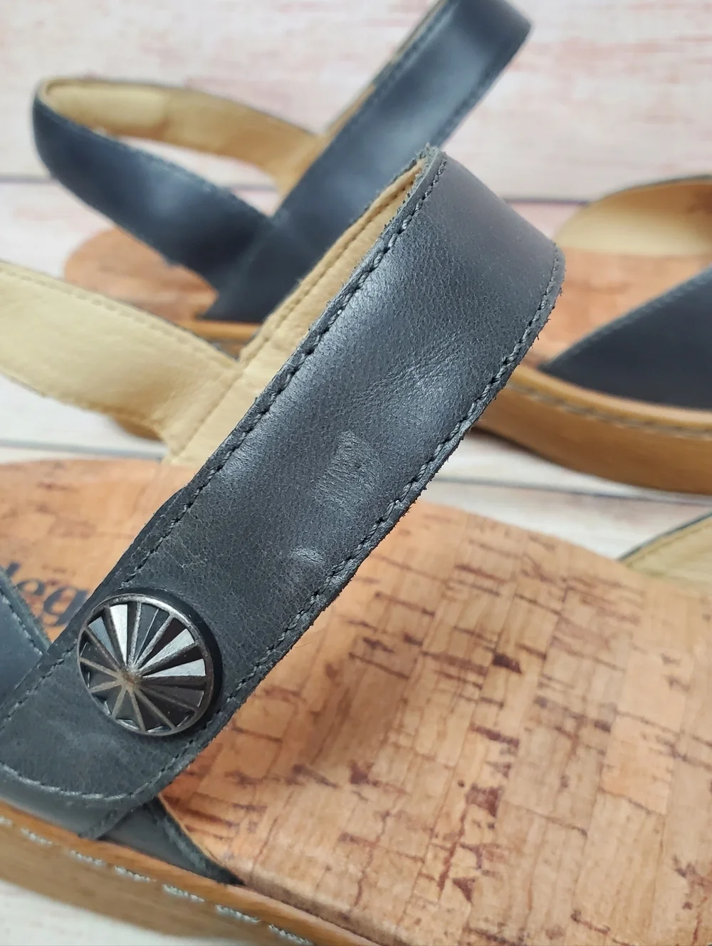 NEW Alegria Womens EU 39 US 9 Opal Stone Gray Mary Jane Sandals